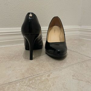 Liz Claiborne black patent heels hardly ever worn!
